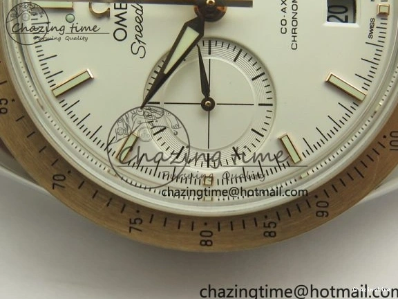 0212 Thermal Speedmaster ’57 Co-Axial SS RG OMF 1:1 Best Edition White Dial On SS RG Bracelet A9300 (Free Leather Strap) 8074